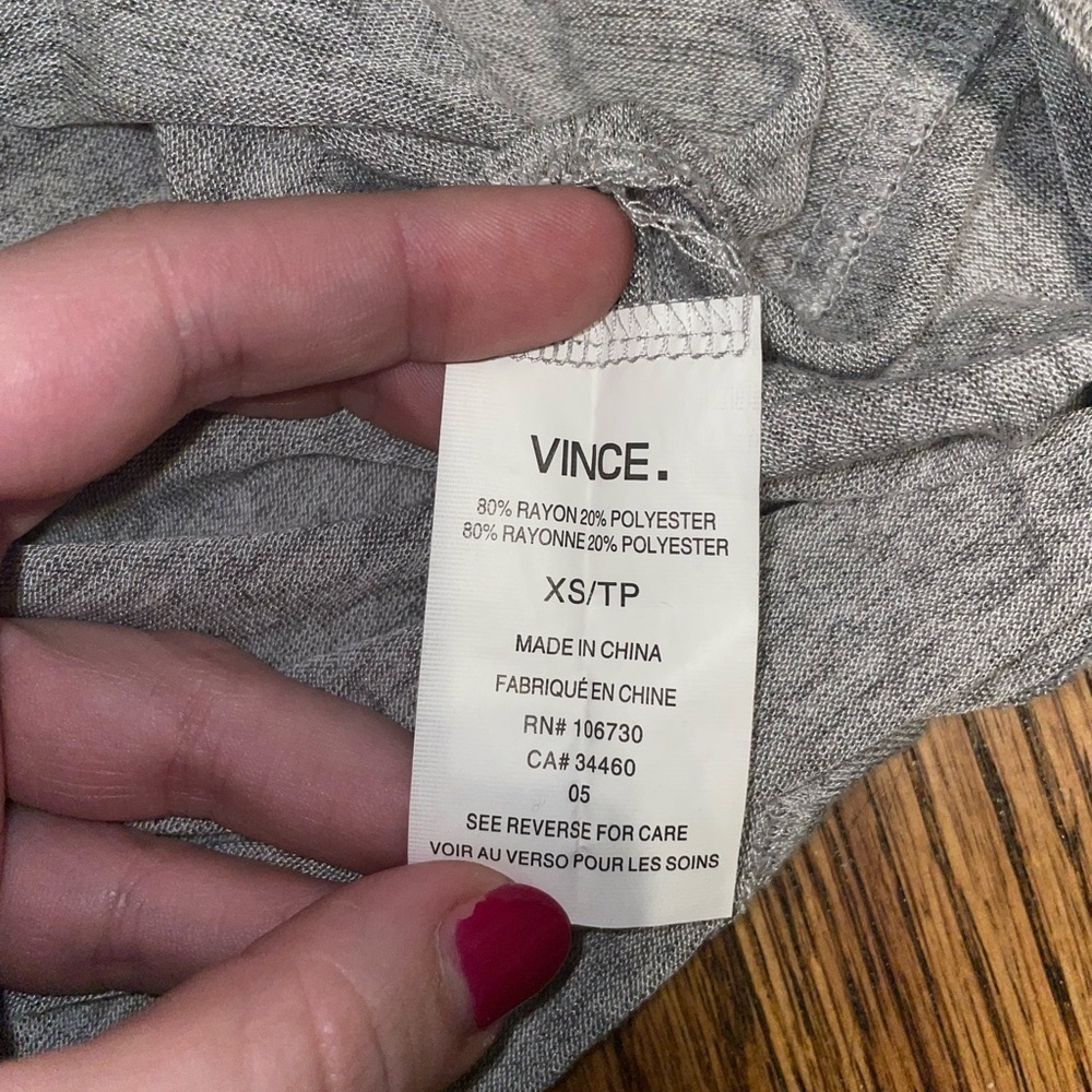 Vince Gray Basic Long Sleeve Size XS - Picture 3 of 4